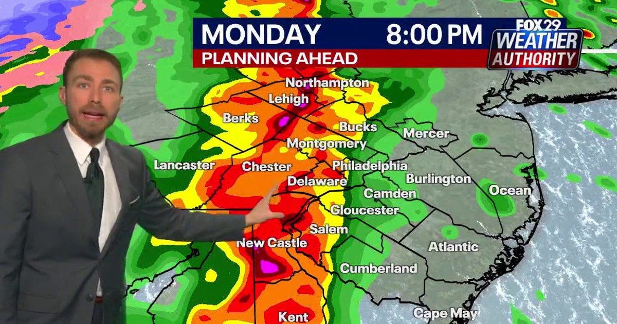Philadelphia weather: Severe thunderstorms, tornadoes possible Monday