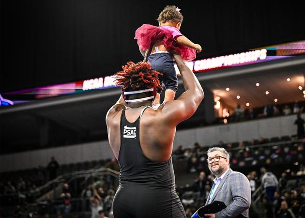 Father. Teacher. National Champion. Crosby Accomplishes History, Wins 285 Pound NCAA Title