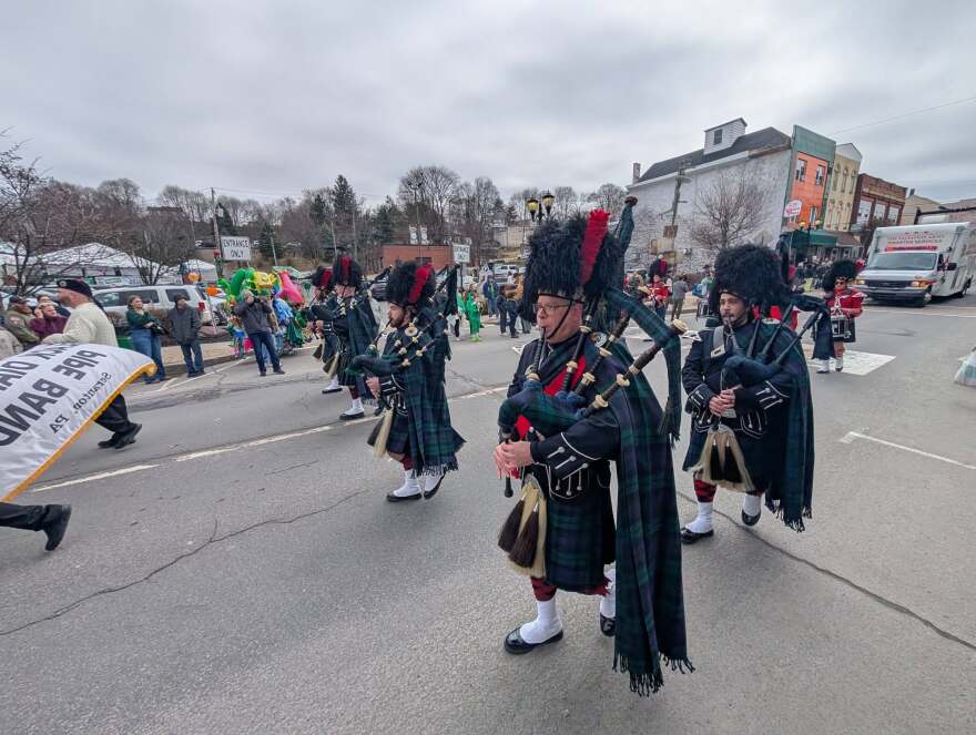 The Greater Scranton Black Diamonds marched in Pittston's St. Patrick's Day Parade.