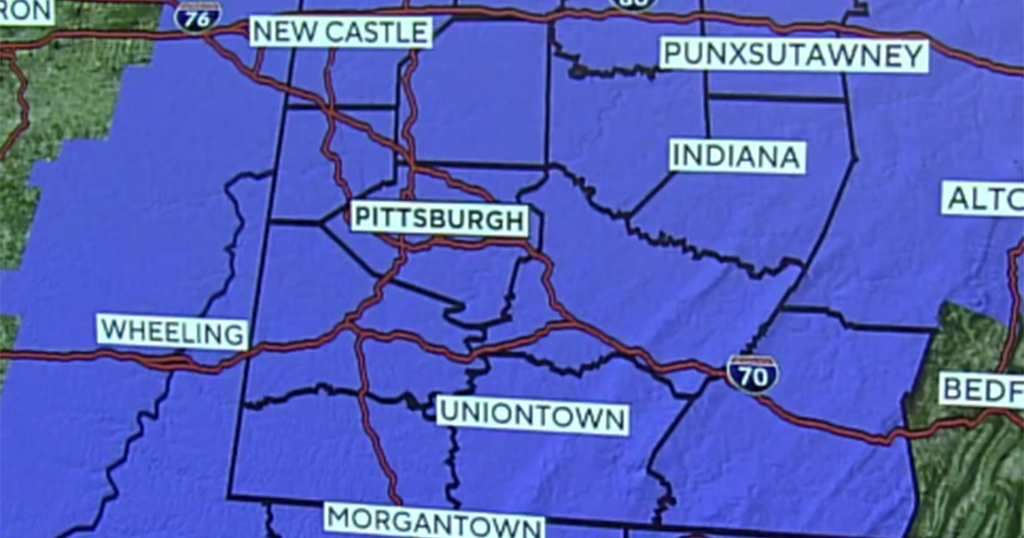 The Pittsburgh area is under a winter weather advisory with snow and high winds expected