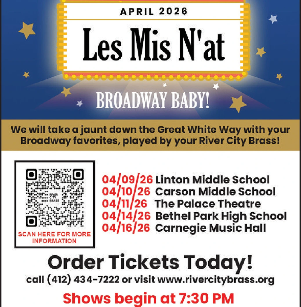 SUNDAY, MARCH 22, 2026 Ad - River City Brass Band
