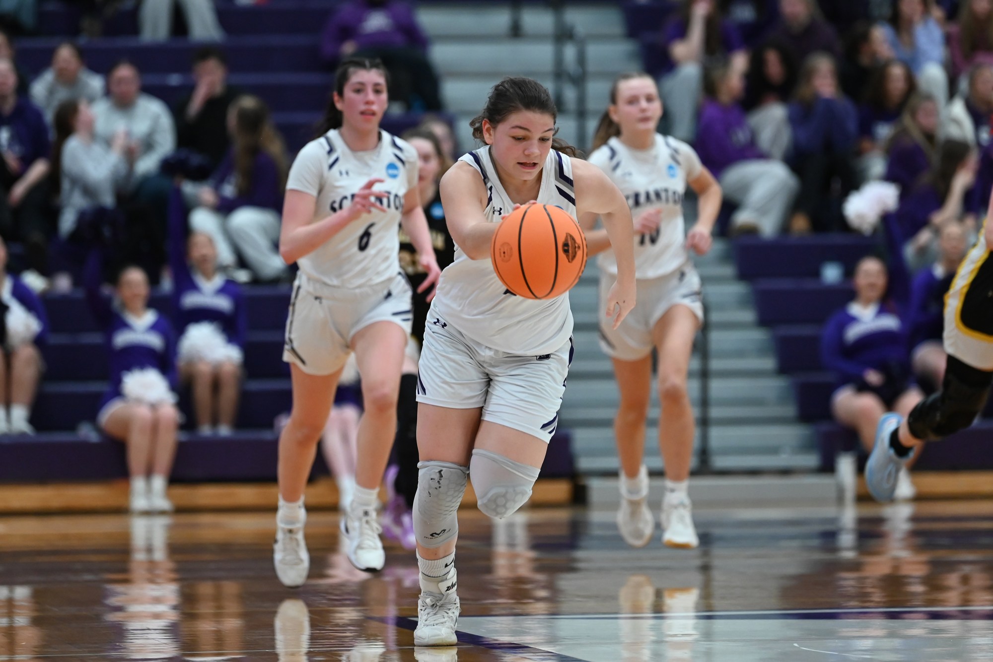 University of Scranton’s Sophia Talutto moves the ball during NCAA...