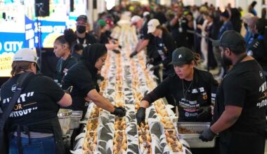 Philly celebrates its signature food as its airport sets a record for longest cheesesteak line