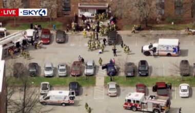 Fire at Douglas Plaza in Wilkinsburg, Pennsylvania