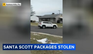 Packages stolen from 'Santa Scott's' home in Fairless Hills, Pennsylvania
