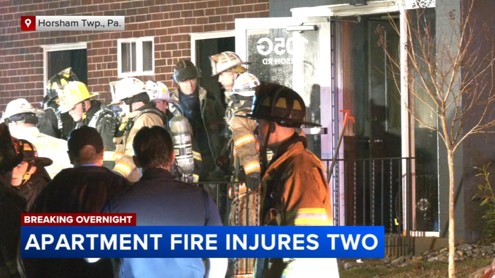 2 tenants injured during 2-alarm blaze at Blair Mill Village West apartments in Horsham, Pennsylvania