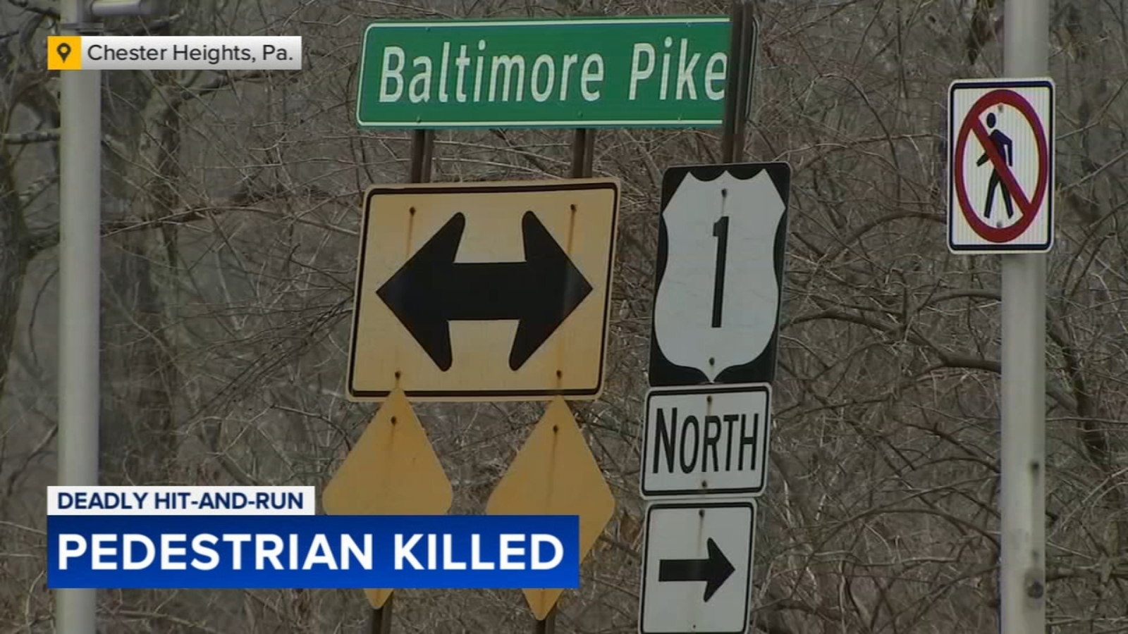 Pedestrian killed after hit‑and‑run crash in Chester Heights, Delaware County