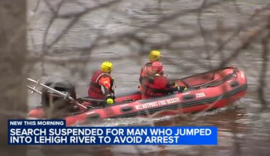 Search called off for suspect who fled into the Lehigh River in Northampton County
