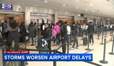 Storms cause hundreds of delays and cancellations at Philadelphia International Airport