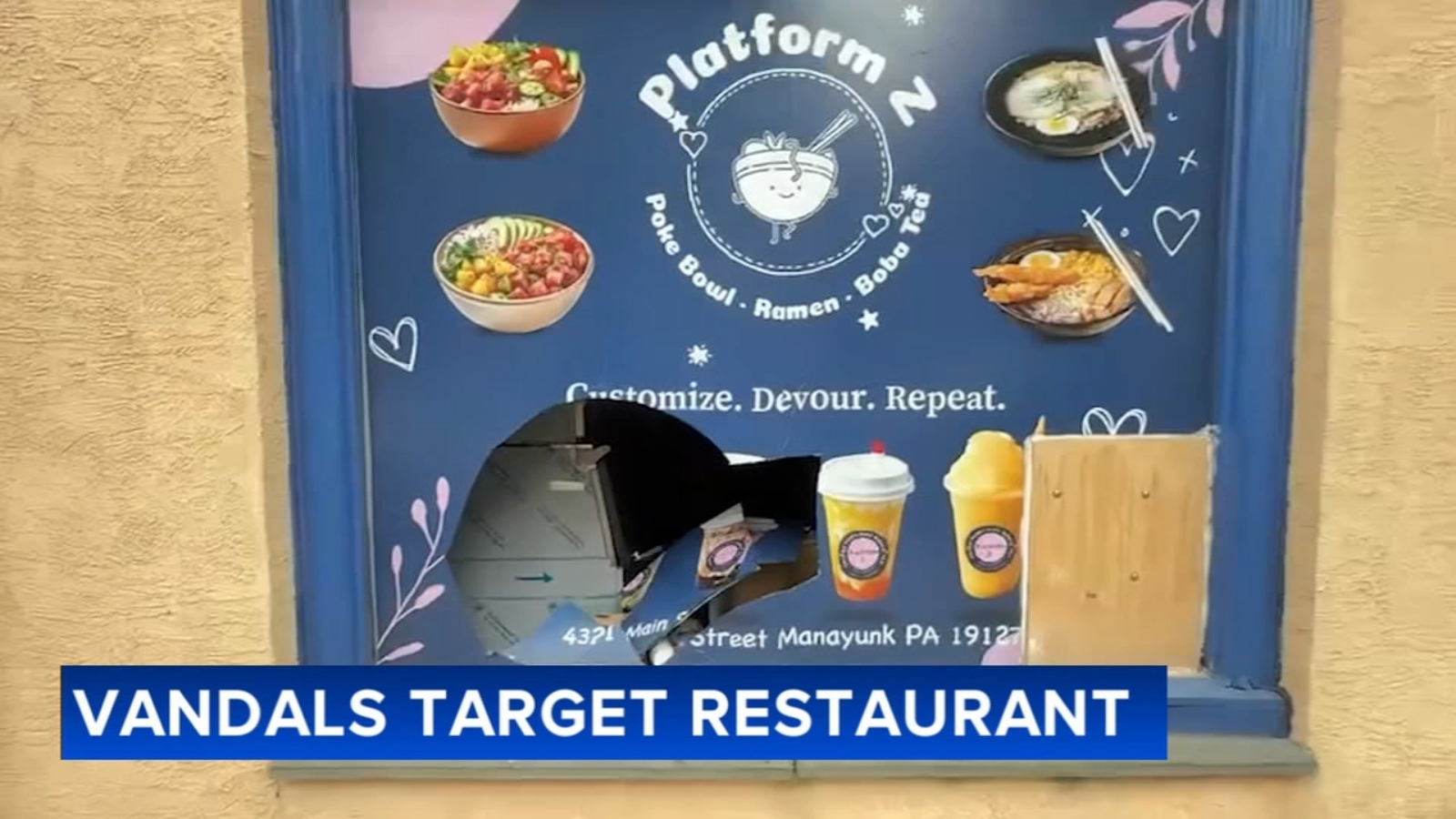 Owner of Platform Z Restaurant in Manayunk says repeated vandalism threatening business