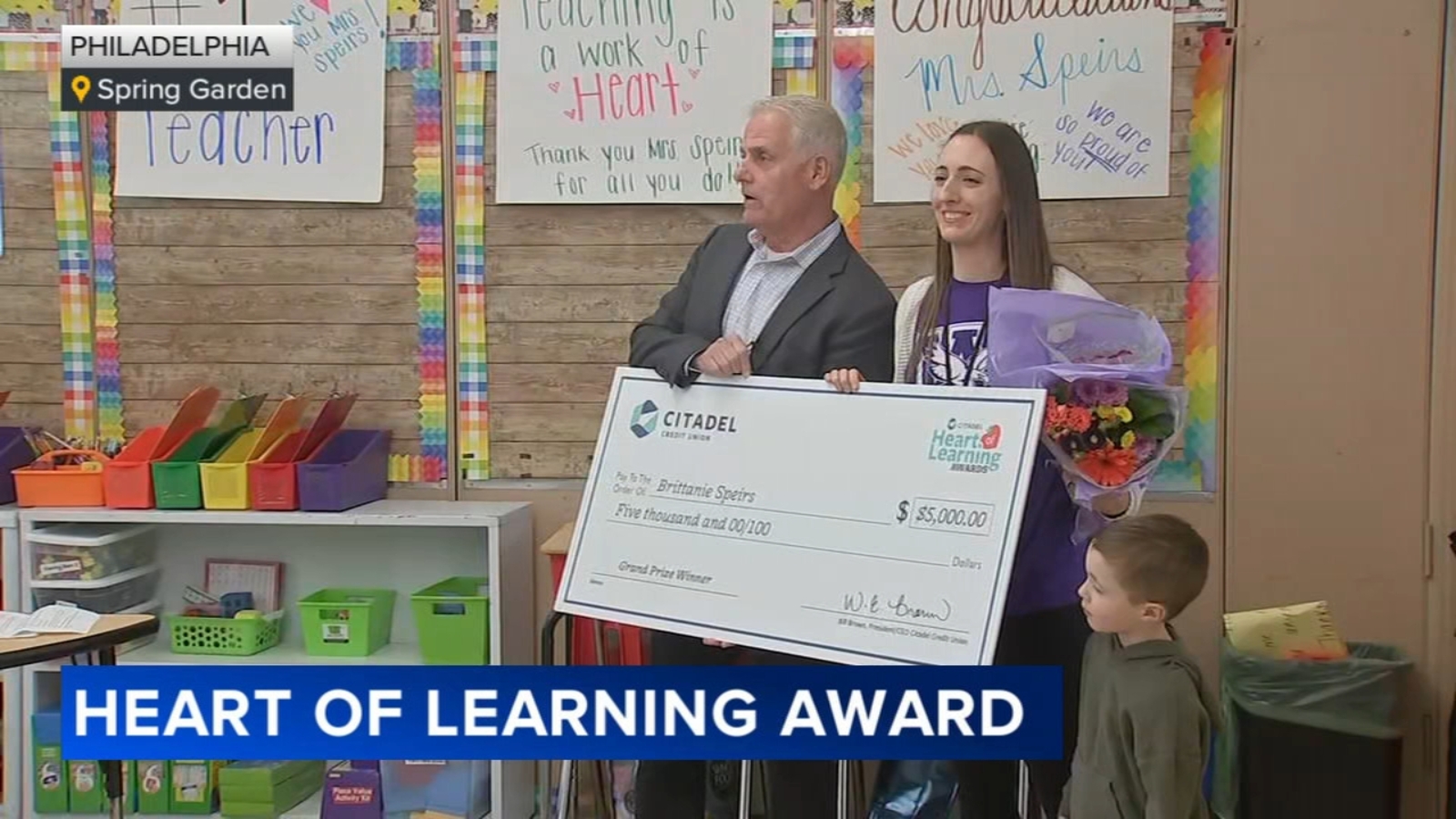 Philadelphia teacher surprised with the $5,000 Heart of Learning Award