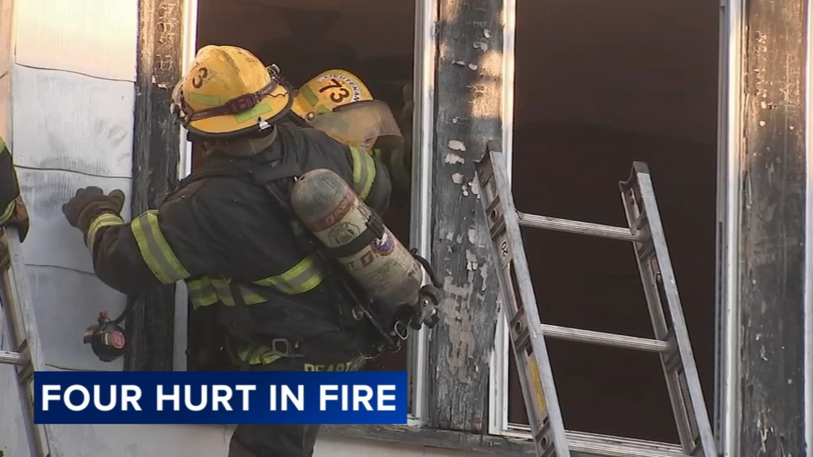 4 injured, including 2 firefighters, during house fire in the Germantown section of Philadelphia