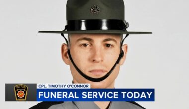 Funeral to be held today for fallen Pennsylvania State Police Corporal Timothy O'Connor Jr.