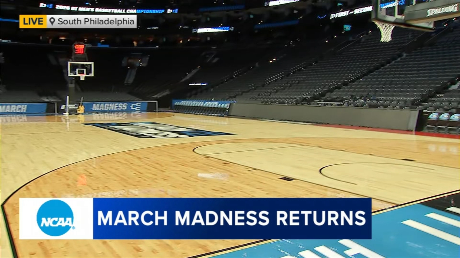 March Madness: Court fully installed as Xfinity Mobile Arena prepares to host NCAA Tournament in South Philadelphia