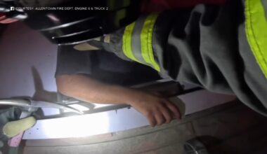 Fire rescue in Allentown, Pennsylvania caught on camera