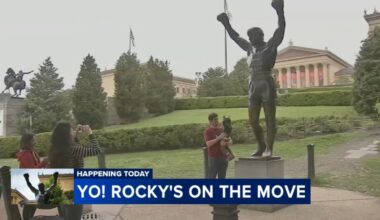 Iconic Rocky statue moving inside Philadelphia Museum of Art today ahead of new exhibit opening in April