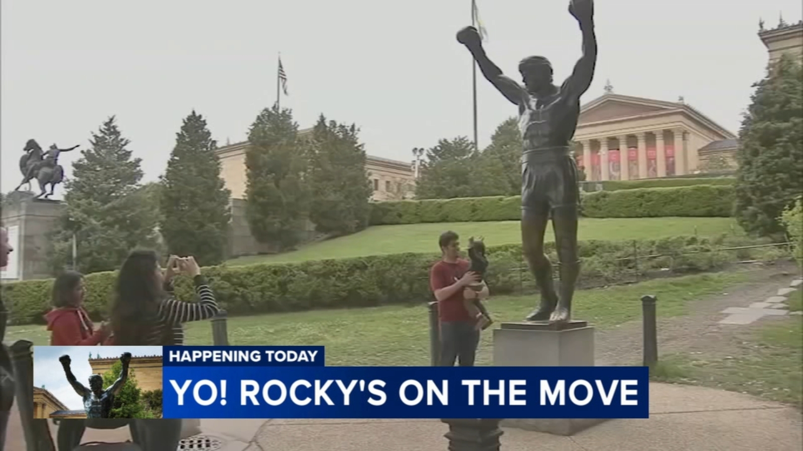 Iconic Rocky statue moving inside Philadelphia Museum of Art today ahead of new exhibit opening in April