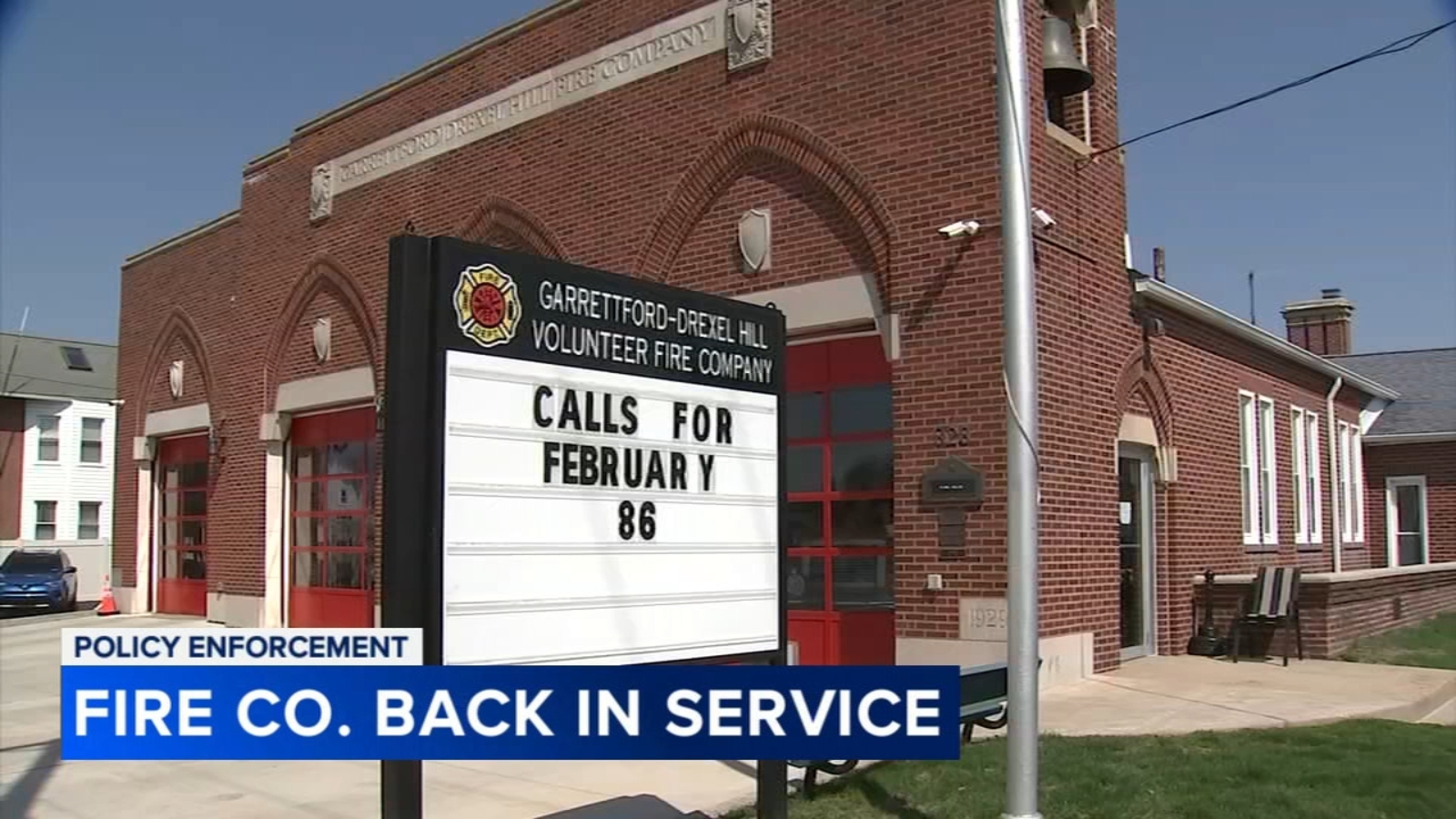 Delaware County volunteer fire company briefly goes out of service amid dispute over policy