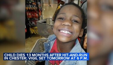Child dies after being paralyzed in 2025 hit-and-run in Chester, Pennsylvania