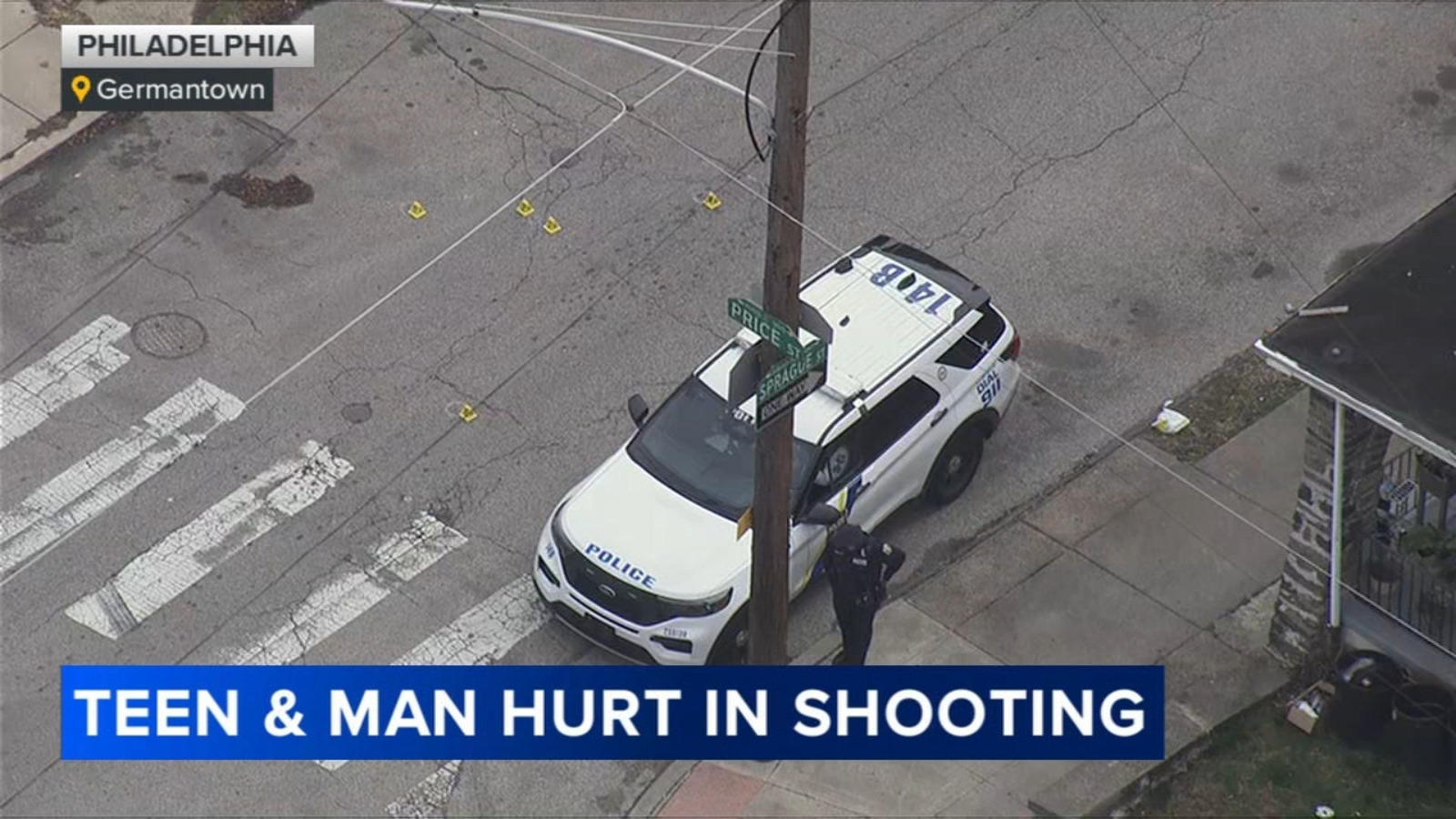 Teenager, man injured following double shooting in Philadelphia's Germantown neighborhood