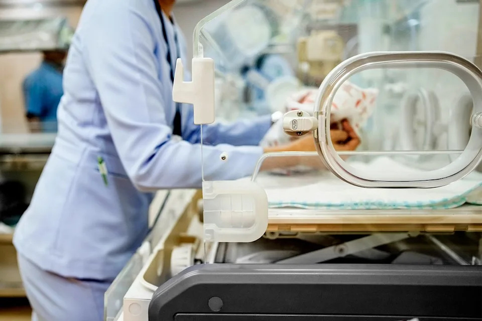 Stock photo of a nurse and baby.Credit: Getty