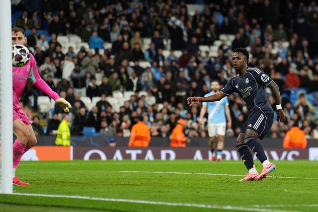 Vinicius Junior scores Real Madrid's second goal