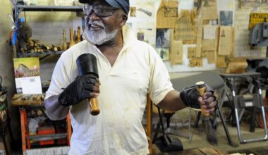 Artist Thaddeus Mosley fused his passion for music and sculpture into a new art form