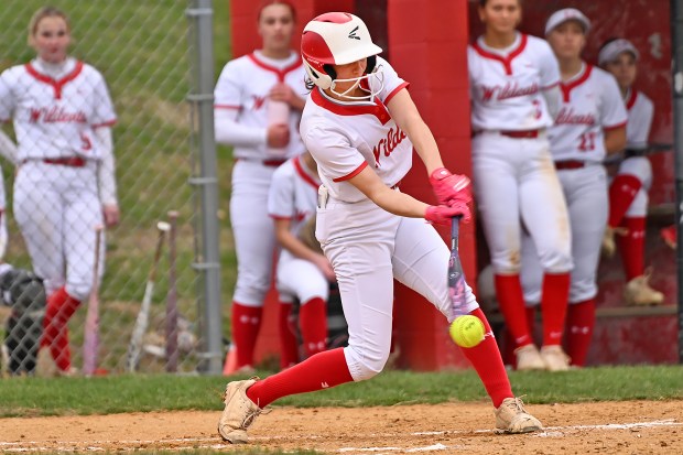 Audrey Vermillion was 3-for-3 with a double, home run, two RBI and two runs scored in OJR's 10-0 win over Methacton on March 26, 2026. (Photo by Joe Evans/JoeEvansPictures.com)