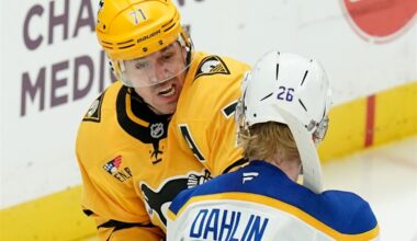 Penguins' Evgeni Malkin suspended 5 games for slashing Buffalo's Rasmus Dahlin