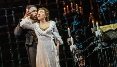 Isaiah Bailey stars as The Phantom and Jordan.Lee Gilbert as Christine Daa&eacute; in &lsquo;The Phantom of.the Opera.&rsquo;