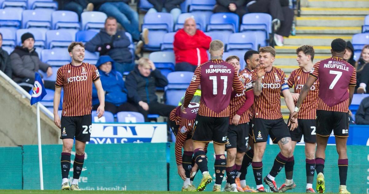 Reading 2 Bradford City 1: Match stats and player ratings