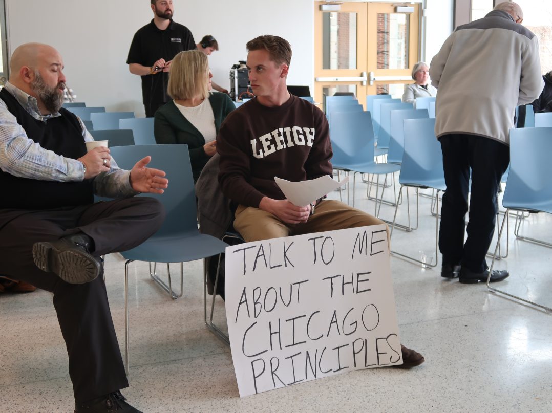 Helble hosts community conversation, addresses Greek life pause and campus concerns