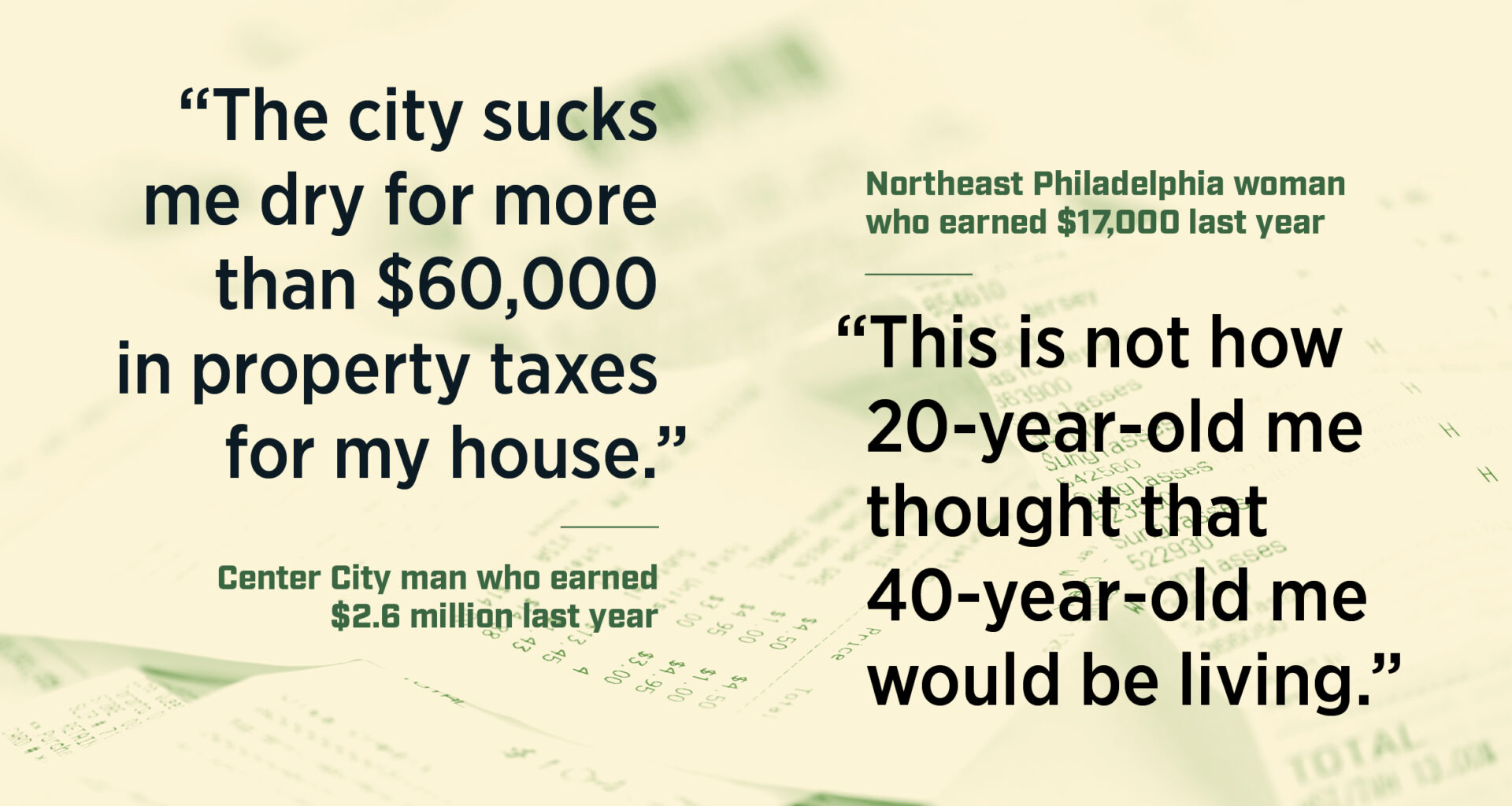 Anonymous Philadelphians Reveal Their Salaries and Expenses