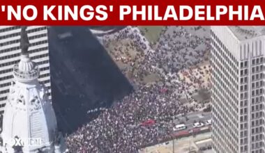 'No Kings' protests: FOX 29 over Center City, Philadelphia