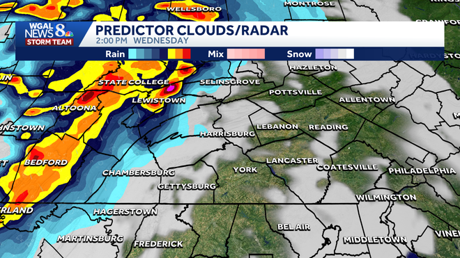 A strong cold front could spark strong to severe thunderstorms Wednesday afternoon into evening across South-Central Pennsylvania, with the greatest threat from about 1 p.m. to 9 p.m.