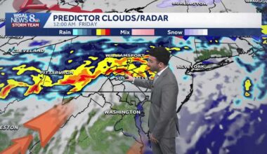 Warm Thursday afternoon, rain tonight; much cooler Friday in south-central Pennsylvania