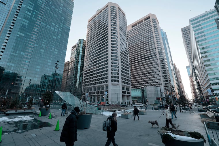 The plan for Centre Square is to retain enough office space to house the remaining tenants, add between 250 and 500 apartments spread between the building’s two towers, and build 300 luxury hotel rooms on the upper floors of the east tower, facing City Hall.