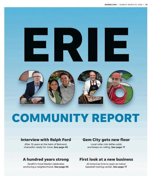 Erie 2026, the Erie Times-News annual community progress report, will appear March 22 in the Times-News and on GoErie.com.