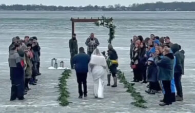 Couple Gets Married on Top of Frozen Lake Erie in ‘Jaw-Dropping’ Wedding