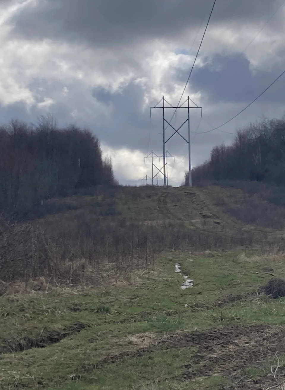 Power transmission lines are shown near Old French Road in Summit Township.