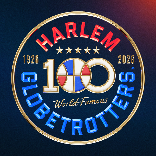 Harlem Globetrotters logo for 100 year tour