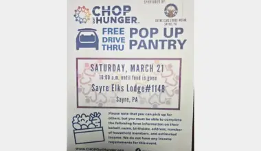 Sayre Elks, CHOP Out Hunger teaming up for free food pantry