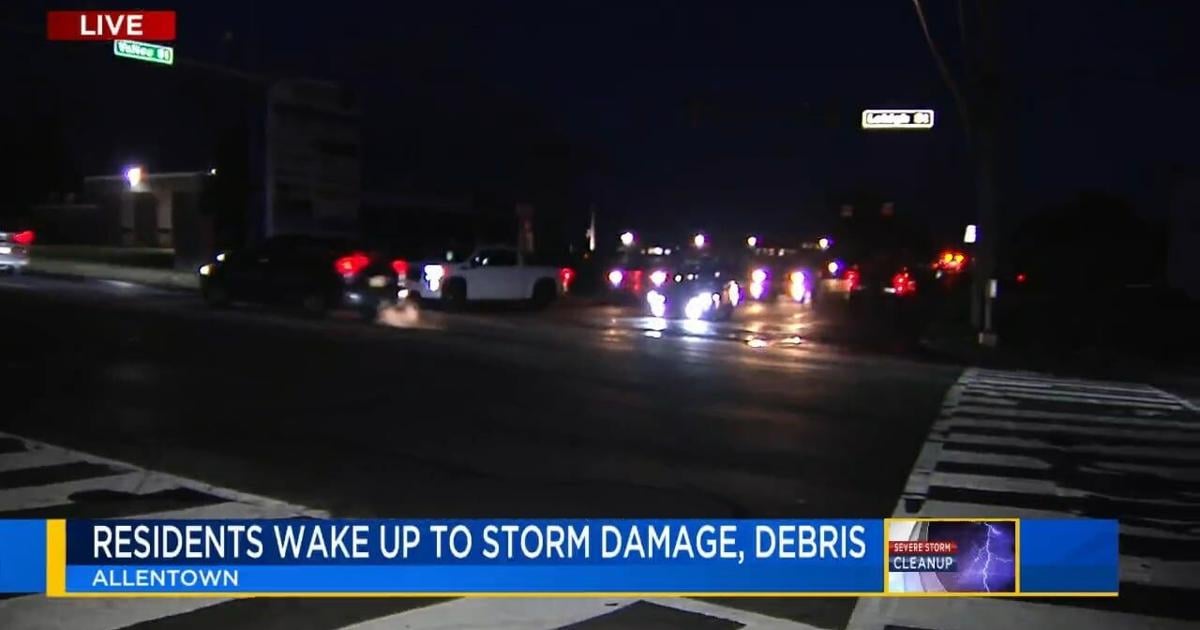 Residents wake up to downed trees, fallen power lines in Lehigh Valley, some roadways still in the dark | Allentown Area