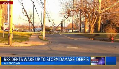 Downed trees, fallen power lines block roads in Lehigh Valley, after strong winds roar through region | Allentown Area