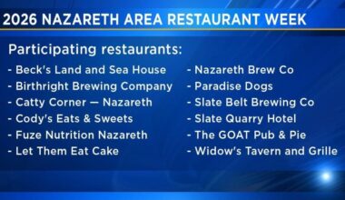Foodies rejoice: Nazareth Area Restaurant Week offers special menus, deals, and promotions | Nazareth Area