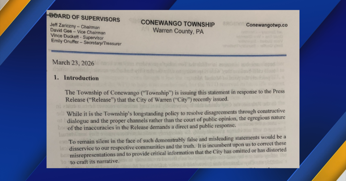 Conewango Township Disputes Statement from City of Warren | News