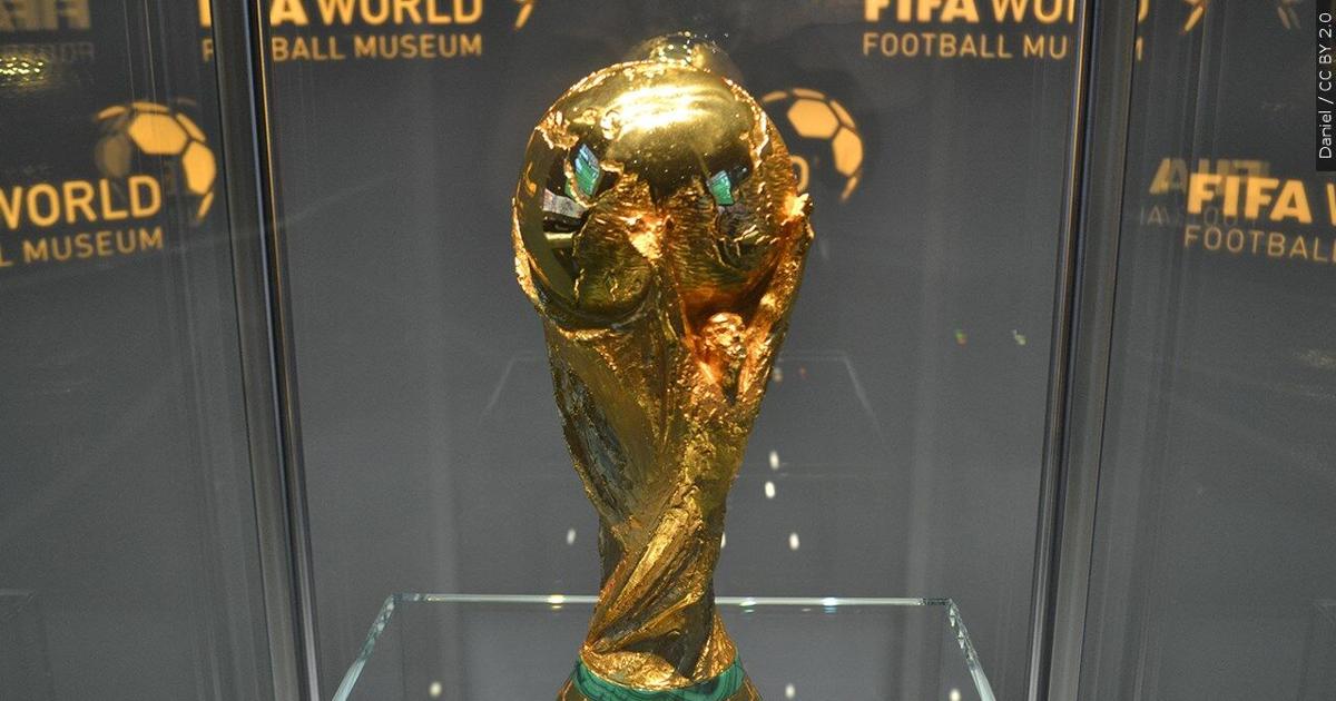 FIFA World Cup Trophy display |