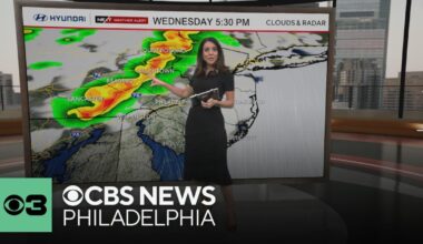 Line of strong to severe storms moving through Philadelphia region Wednesday night