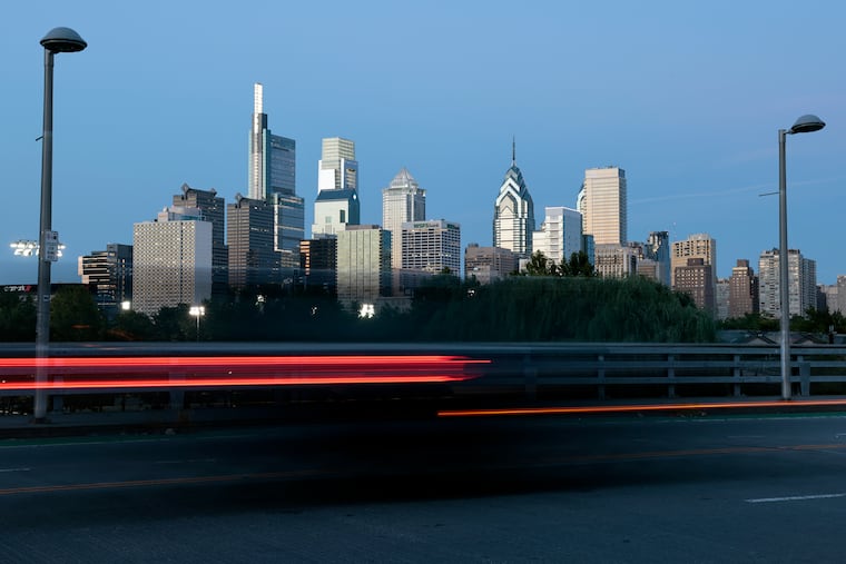Center City Philadelphia skyline in August.