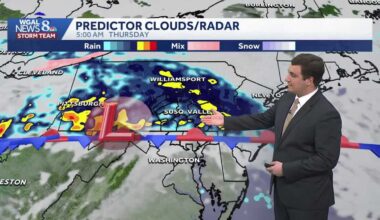 Scattered Showers Continue Across South Central Pennsylvania